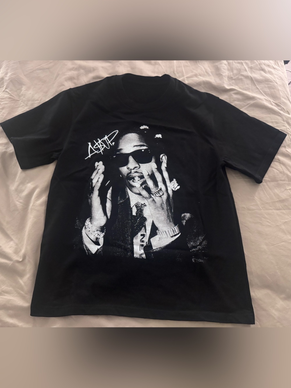 Black graphic A$ap Rocky tshirt